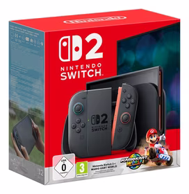 Nintendo Switch 2 + Mario Kart World Nešiojamoji žaidimų konsolė 20,1 cm (7,9„) 256 GB Jutiklinis ekranas Wi-Fi Juoda