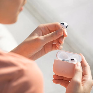 Uniq Lino silikoninis dėklas AirPods 3 - pilkas