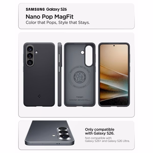 Spigen Nano Pop Mag MagSafe dėklas Samsung Galaxy S26 - juodas