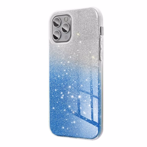 Blizgus dėklas telefonui IPHONE 11 Pro skaidrus mėlynas