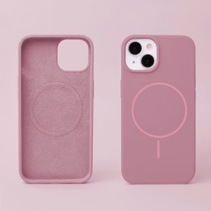 Silicone Thin Mag dėklas iPhone 17 Pro Max 6,9" rožinis