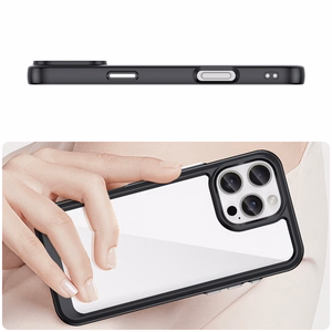 Outer Space dėklas telefonui su geliniu rėmeliu iPhone 16 Pro - juodas