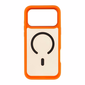 Dėklas, skirtas iPhone 18 Pro Max / 17 Pro Max: Forcell F-Protect Smoke Hybrid Premium, suderinamas su MagSafe, spalva – oranžinė