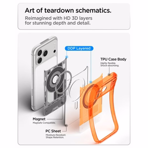 Spigen Ultra Hybrid MagSafe dėklas iPhone 18 Pro Max / 17 Pro Max, oranžinis