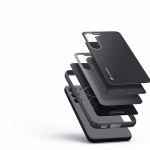 Dux Ducis Fino dėklas Samsung Galaxy S23+ su silikoniniu rėmu juodas