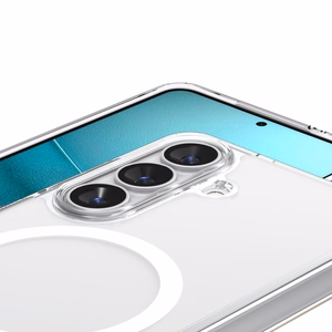 SPIGEN dėklas ULTRA HYBRID MAG, suderinamas su "MagSafe", skirtas S26, skaidrus / baltas