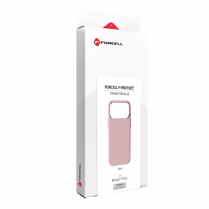 Чехол для iPhone 17 Pro Forcell F-Protect Frame Premium совместимый с MagSafe розовый