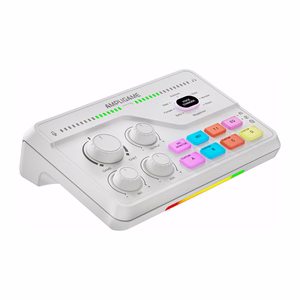 Fifine SC8W RGB žaidimų mikšeris (baltas)