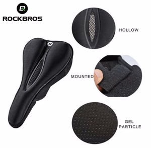 Rockbros LF047-B silikoninis gelinis dviračio balnelio užvalkalas dydis L - juodas