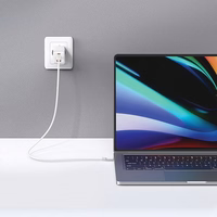 USAMS Tinklo įkroviklis 2xUSB-C+1xUSB 65W (tik galvutė) GaN PD3.0 +QC3.0 Fast Charging baltas Sandru Series CC180TC02 (US-CC180)
