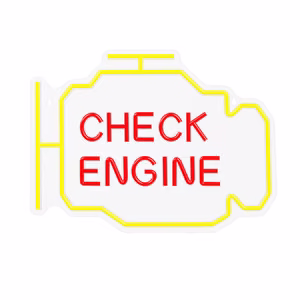 Neon PLEXI LED CHECK ENGINE geltonas raudonas NNE21 Neolia