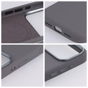 Dėklas, skirtas iPhone 18 Pro / 17 Pro Forcell F-Protect Frame Premium suderinamas su „MagSafe“ (spalva: pilka)