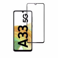 Apsauginis stiklas Blue Star - SAMSUNG A33 5G viso ekrano (su rėmeliu, mažo dydžio) - juodas