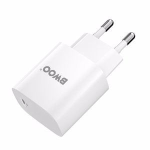 BWOO CDA159 PD wall įkroviklis 20W 1x USB-C port + USB-C baltas