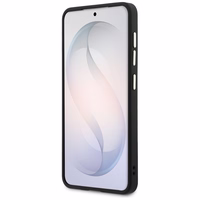 Guess dėklas Saffiano Peony Embossed Ring MagSafe skirtas Samsung Galaxy S26 juodas