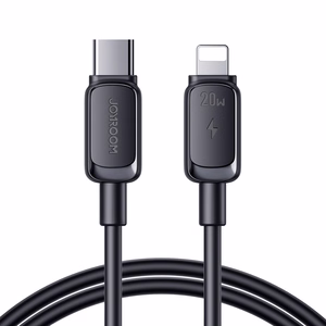 Joyroom Multi-Color Series A14 USB-C / Lightning 20W kabelis 1.2 m - juodas
