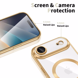 Tech-Protect MagFlex Magnetinis dėklas telefonui iPhone 17 Air - Skaidrus auksinis