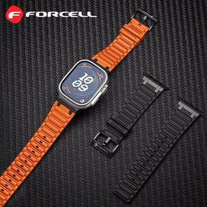 Ремешок для Apple Watch Forcell F-Design FA06 силикон с отверстиями 42 / 44 / 45 / 49 мм чёрный