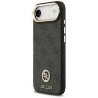 GUESS magnetinis dėklas telefonui IPHONE 17 Air, suderinamas su MagSafe GUHMP17MP4GRMDEK (PU dėklas su 4G Strass logotipu) juodas