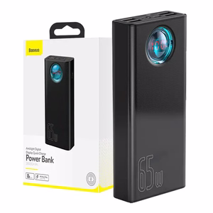 Išorinė baterija Power Bank Baseus Amblight 65W 30000mAh juoda PPLG000101