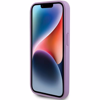 Guess Odinis 4G Įspaustas dėklas telefonui iPhone 15 Pro - violetinis