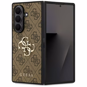 Dėklas telefonui GUESS SAMSUNG Z Fold7 GUHCZFD74GMGBR (4G PU su dideliu logotipu) rudas