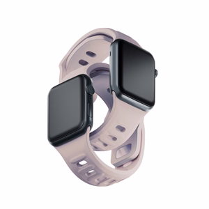 38/40/41/42 mm Latte (small) - 3mk Silicone Watch Strap for Apple