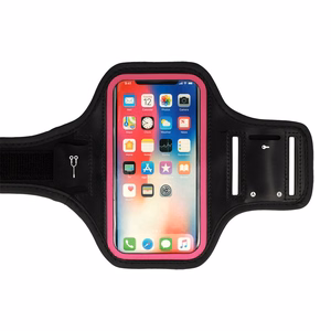 Dėklas telefonui SLIM Type 2 su apyrankės laikikliu (5,5 colio) juoda-pink