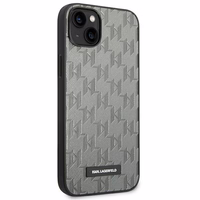 Karl Lagerfeld KLHCP14SSAKLHPG iPhone 14 6.1 "kietas dėklas pilkas / pilkas Saffiano Mono Metalinis Logotipas
