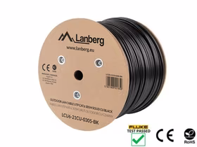 Lanberg LCU6-21CU-0305-BK tinklo kabelis Juoda 305 m Cat6 U/UTP (UTP) outdoor