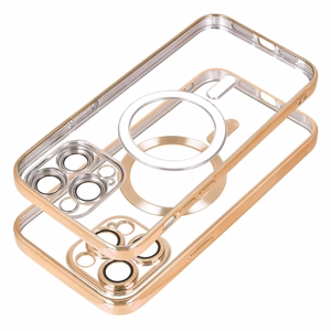 ELECTRO MAG COVER dėklas telefonui suderinamas su Magnetiniu IPHONE 15 Pro auksinis