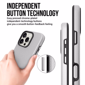 Dėklas Perfectionists Triangle Mag Case Apple iPhone 13 Pro Max sidabrinis