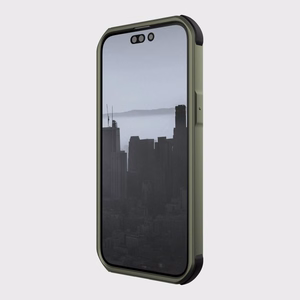 Raptic X-Doria Fort dėklas iPhone 14 Pro Max su Magnetine šarvuota žalia danga