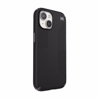 Speck Presidio2 Grip – dėklas iPhone 17e / 16e / 15 / 14 / 13 (juodas / pilkas / baltas)
