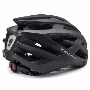 Wozinsky MTB велосипедный шлем со съемным козырьком и задним USB-фонарем L - черный