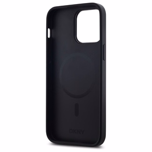 DKNY Paprastas logotipas Magnetinis dėklas telefonui iPhone 14 Pro Max - juodas