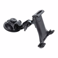 Automobilio laikiklis priekinio stiklo / prietaisų skydelio / galvos atramos (planšetėms 7" - 10") juodas