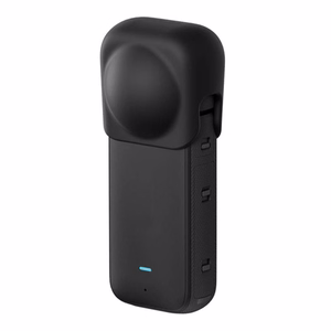 Silikoninis apsauginis objektyvo dangtelis Puluz Insta360 X3 (juodas)
