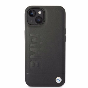 Dėklas BMW BMHMP14SSLLBK iPhone 14 6.1 "juodas / juoda kietas dėklas Parašo Logotipo Atspaudas Magnetinis