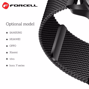 FORCELL F-DESIGN FS11 magnetinis nerūdijančio plieno dirželis SAMSUNG laikrodžiui 22 mm juodas