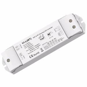 V1-L(WT) nuolatinės įtampos valdiklis 12-48V, 1x15A, Push-Dimm, Tuya, Wi-Fi