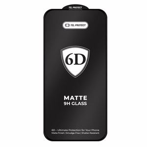 Tel Protect 6D matinės pilno klijavimo grūdintas stiklas Xiaomi Redmi Note 14 juodas
