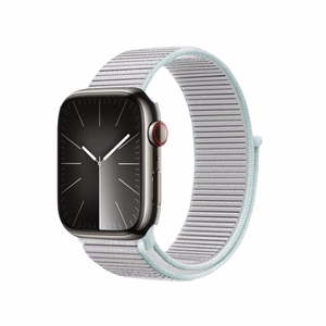 Crong Nylon Sport dirželis, skirtas Apple Watch 38 / 40 / 41 mm ir 42 mm (Series 10 / 11), pastelinės pilkos spalvos
