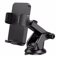 HOCO automobilinis laikiklis telefonui priekinio stiklo ir centrinės konsolės H37 juodas