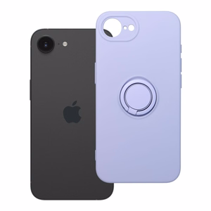 Dėklas telefonui su silikoniniu žiedu IPHONE 16e (SE 4 2025) violetinis