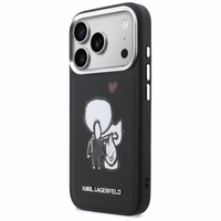 Karl Lagerfeld Karl & Choupette Back Logo MagSafe Dėklas for iPhone 17 Pro Max - juodas