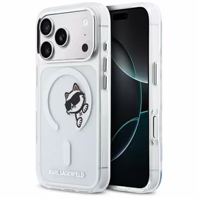 Karl Lagerfeld IML Peekaboo MagSafe Dėklas for iPhone 17 Pro - Clear