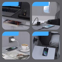 Dudao A28C 45W GaN sieninis įkroviklis + USB-C kabelis - baltas