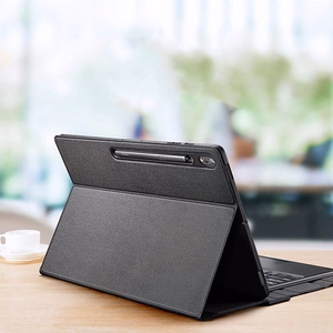 DUX DUCIS dėklas DK sulankstomas su belaidže klaviatūra su apšvietimu SAMSUNG Tab S10 Ultra/S9 Ultra/S8 Ultra juodas