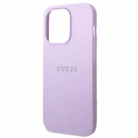 Guess Saffiano Strap Dėklas telefonui iPhone 14 Pro Max 6.7" - violetinis